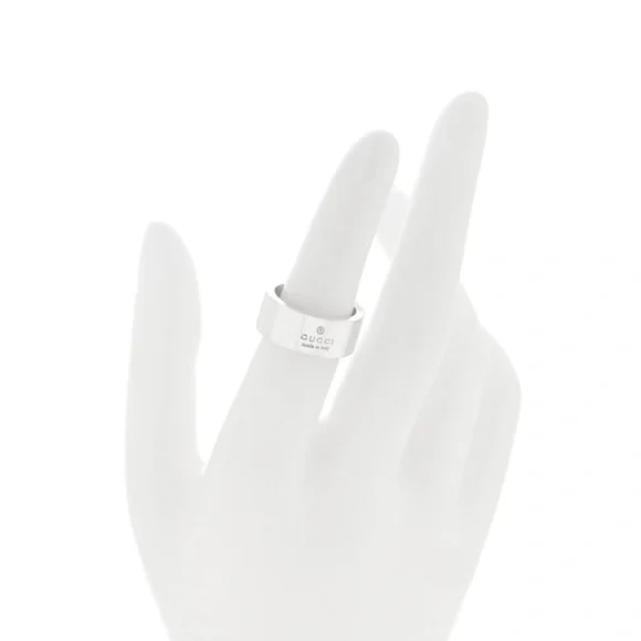 Gucci Sterling Silver Trademark Band Ring - Picture 3 of 6